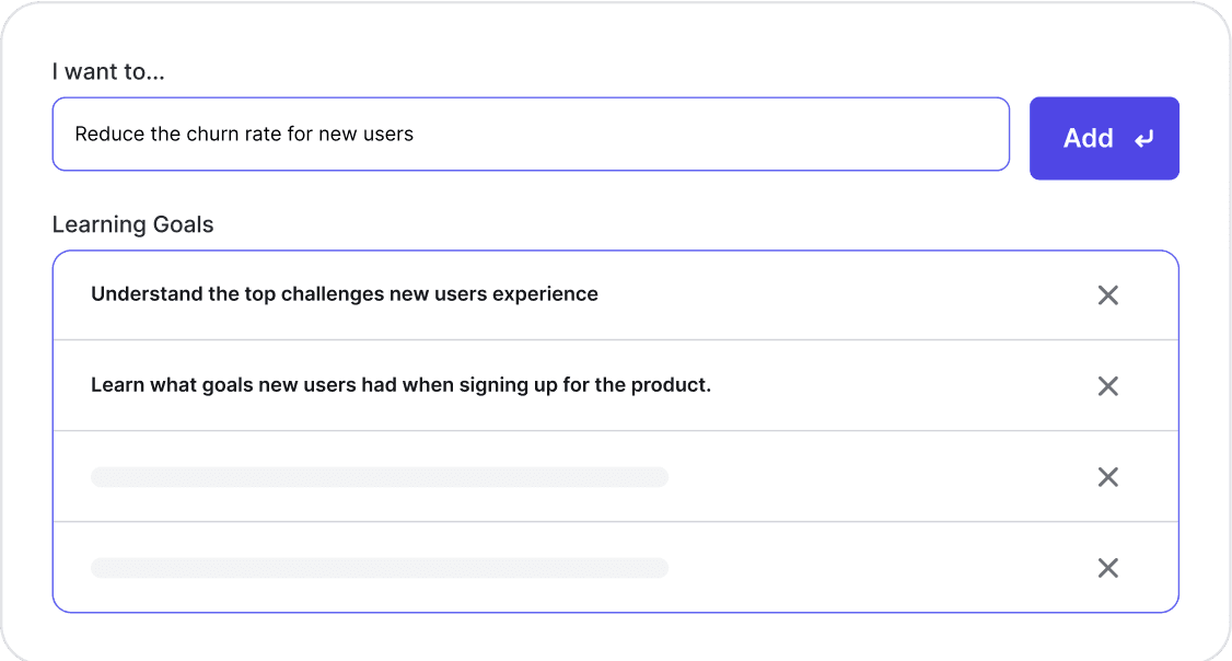 Goals Interface